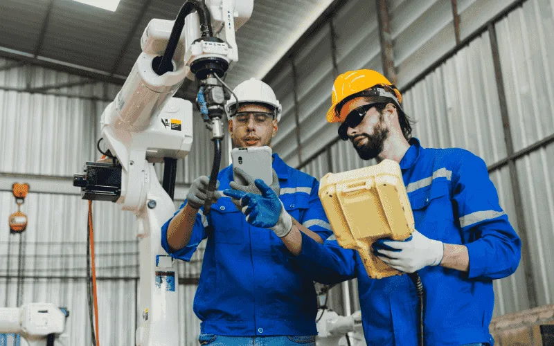 Kỹ sư tự động hóa kết hợp điện, điều khiển và phần mềm để tối ưu dây chuyền sản xuất thông minh.