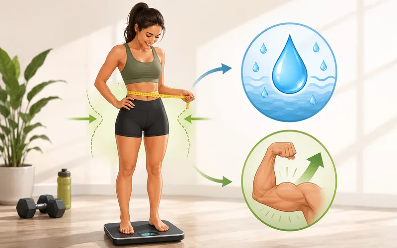 Cân nặng chưa giảm ngay có thể do cơ thể giữ nước hoặc khối cơ tăng trong quá trình tập luyện