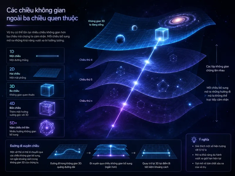 Một số lý thuyết nghiên cứu khả năng tồn tại các chiều không gian ngoài ba chiều quen thuộc